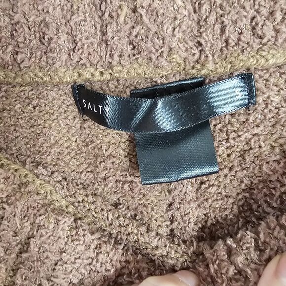 Salty Chic Brown High Waist Fuzzy Terry Cloth Stretch Short Shorts Small - Picture 3 of 6